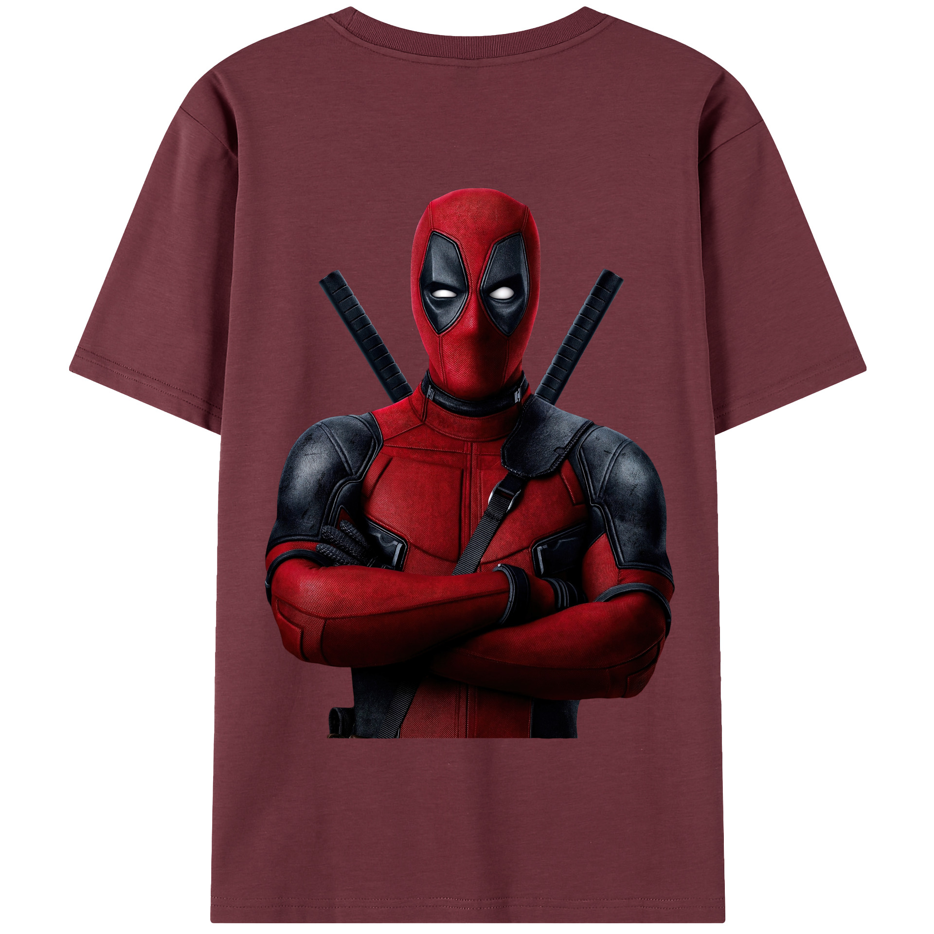 （画像用） Deadpool デッドプール 綿100％半袖Tシャツ（背面プリント）